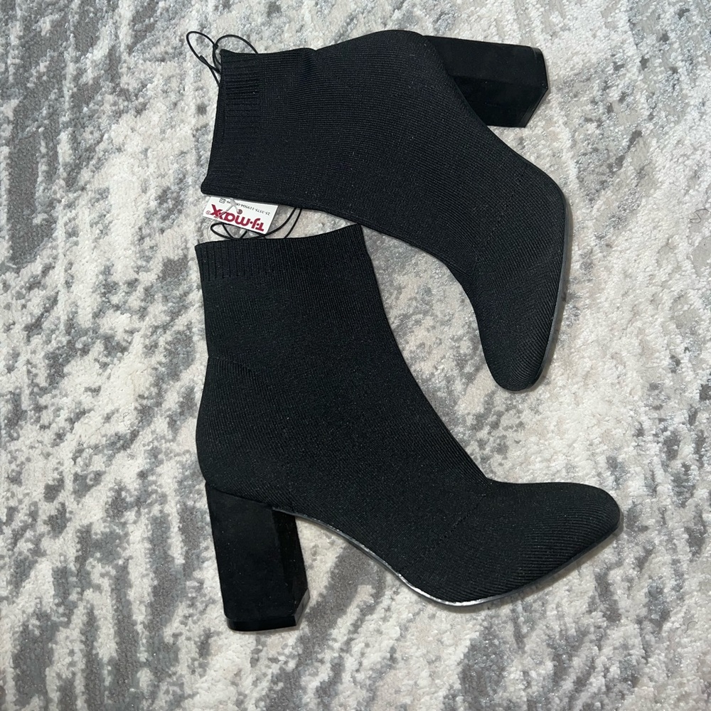 Sock Ankle Boots - Black